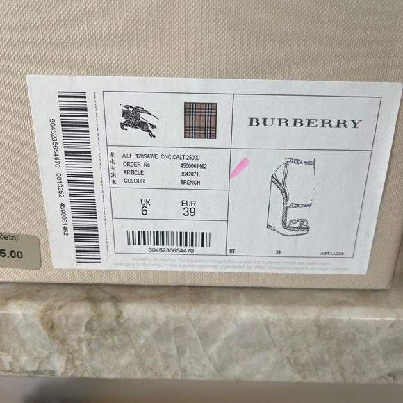 Burberry white leather platform sandals . Size 9 - Picture 7 of 7